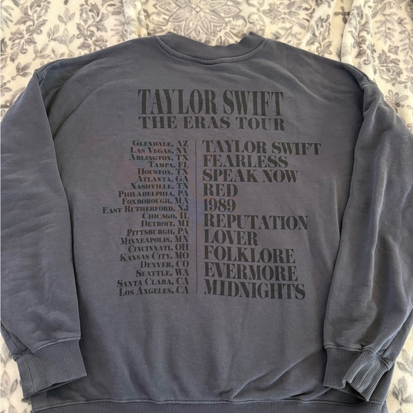 Taylor Swift Sweaters - Taylor Swift - The Eras Tour OG Blue Crewneck 2023 Version